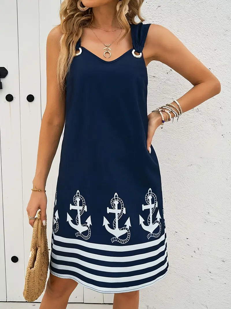 Noelle™ – Zomerjurk met Anker Print