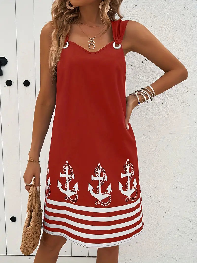 Noelle™ – Zomerjurk met Anker Print