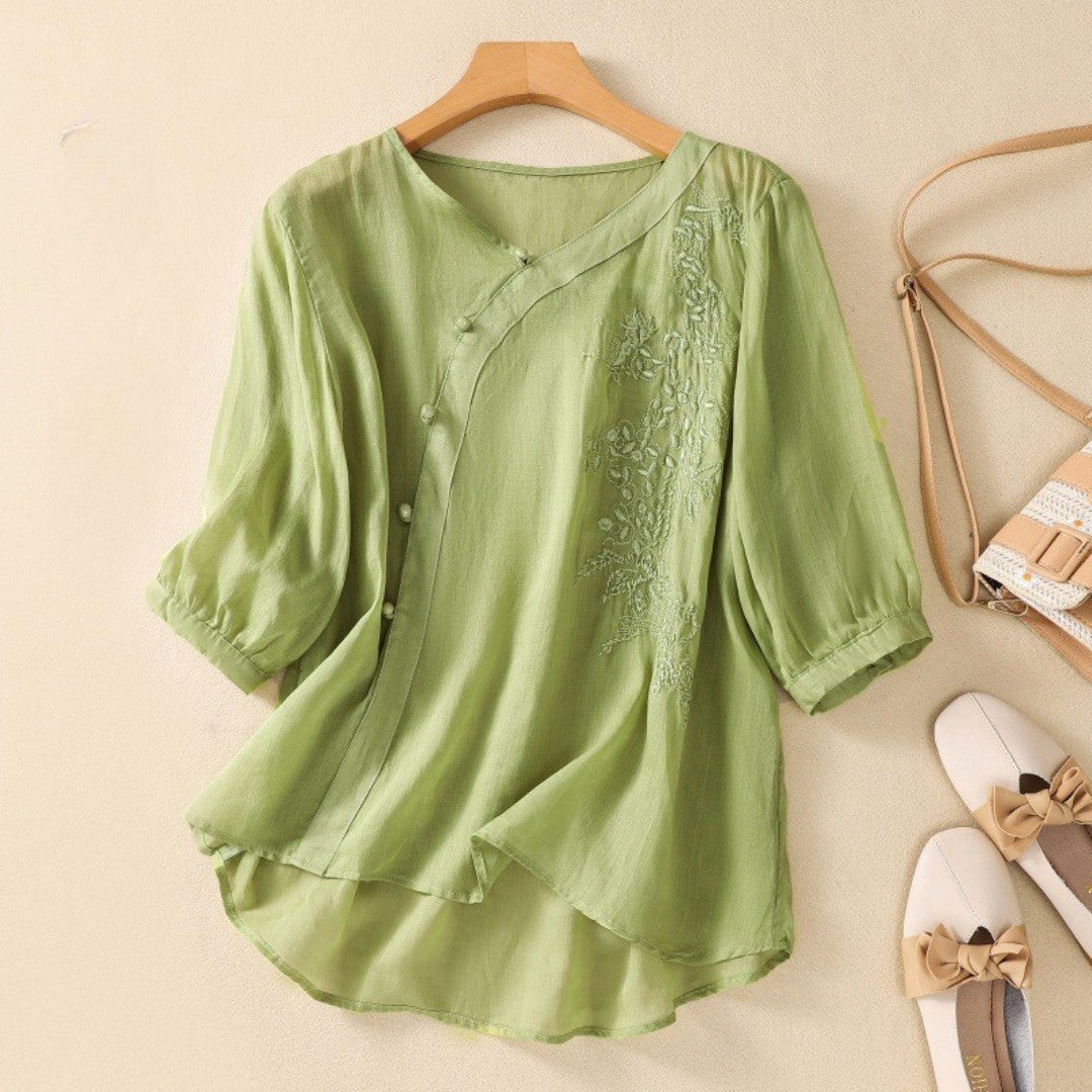 Magique™ | Blouse met bloemenborduursels