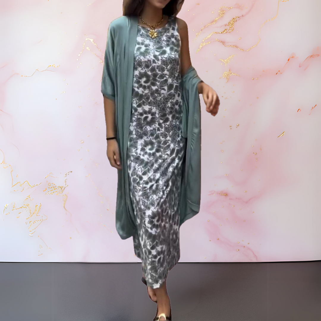 Monique | Elegant maxi-jurk met bijpassende jas
