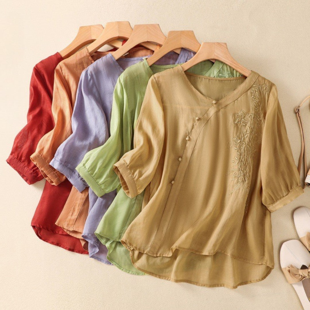 Magique™ | Blouse met bloemenborduursels