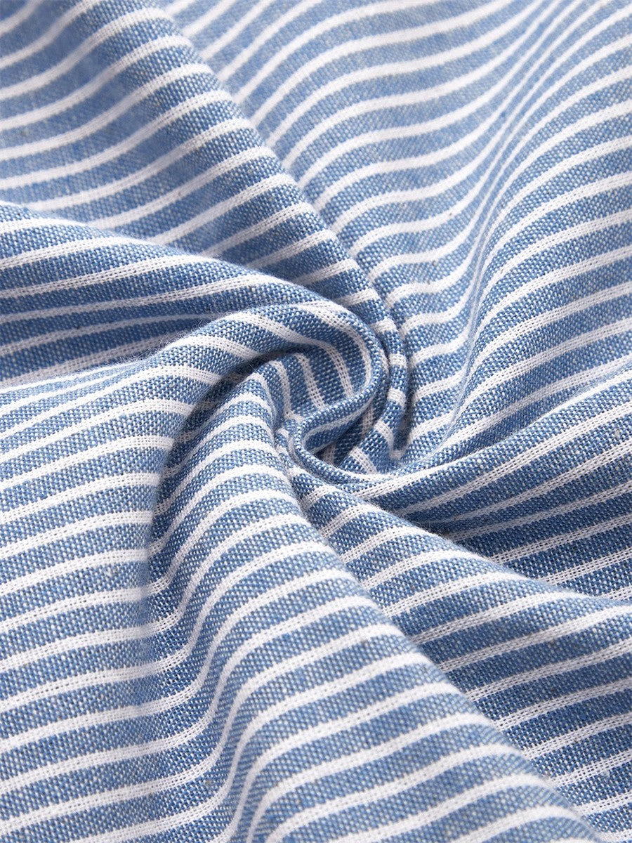 Renée | Gestreepte midi-jurk met elegante pasvorm