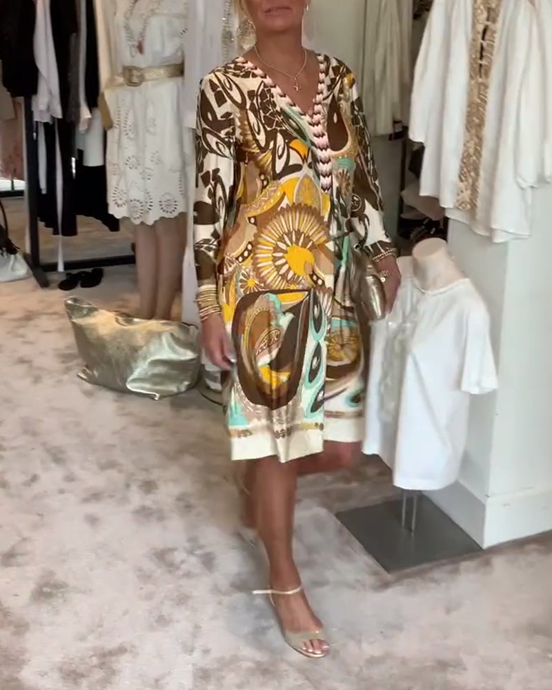 Isabelle | Retro V-hals Jurk