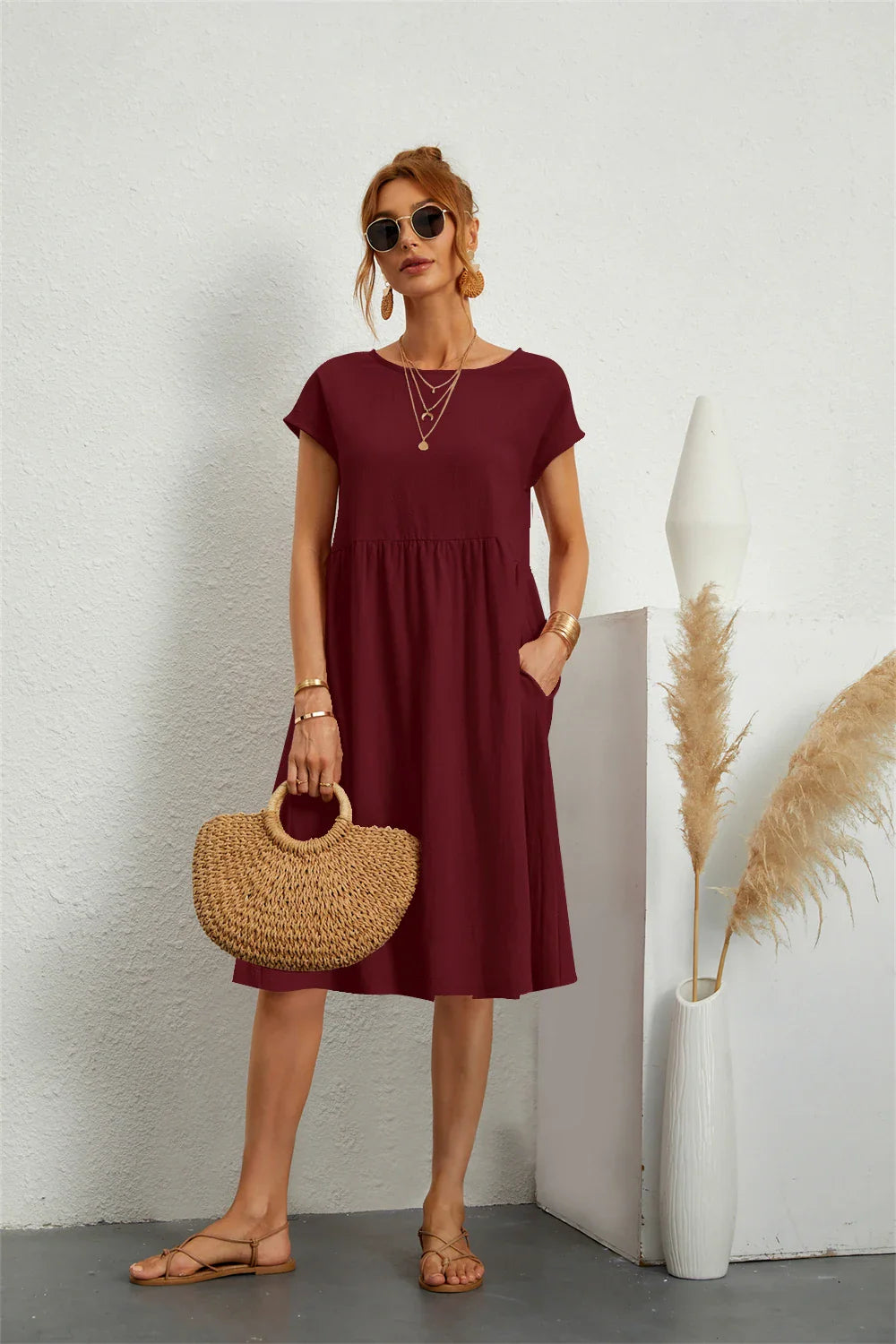 Faye – Casual Jurk met Zakken