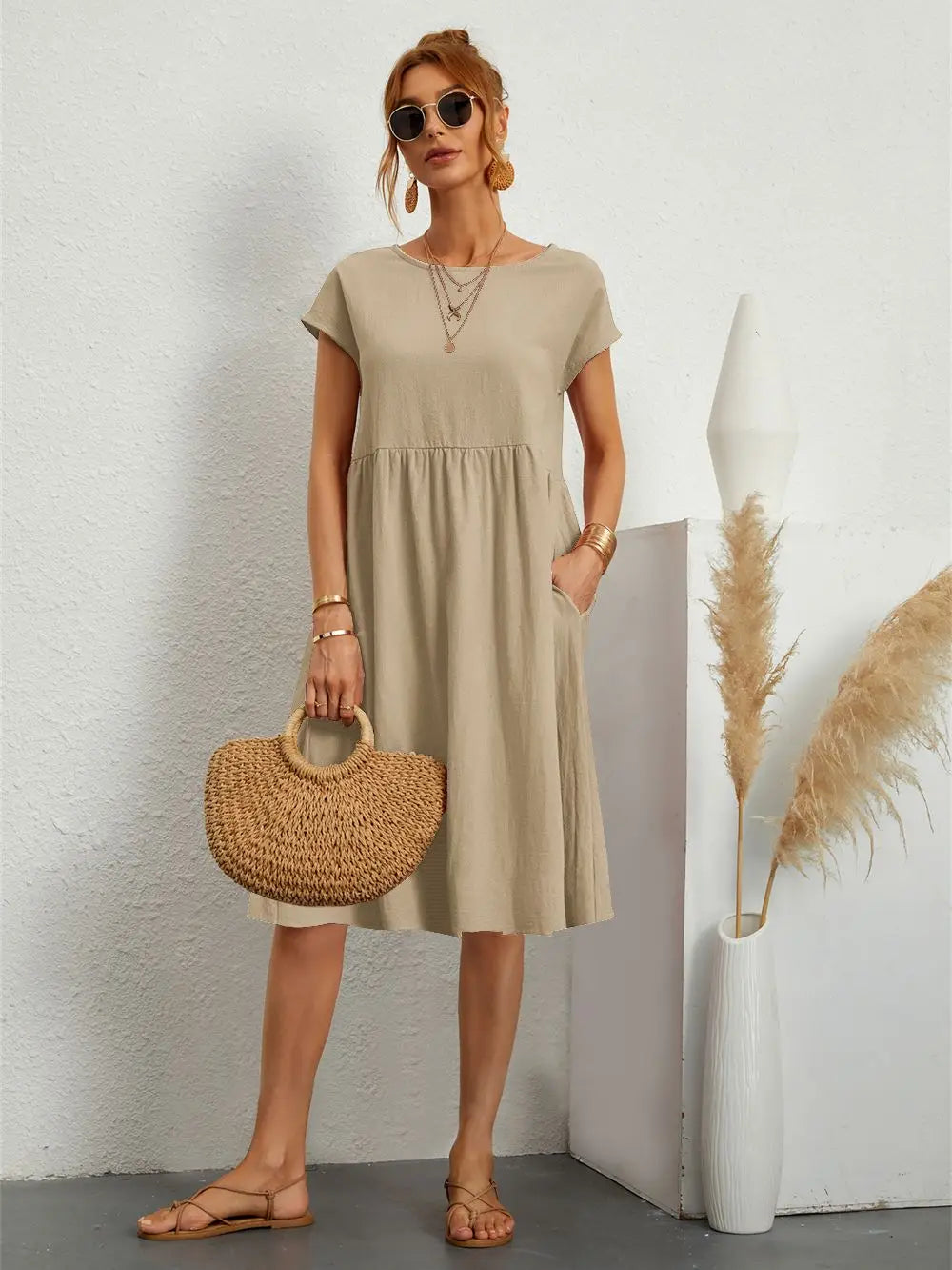 Faye – Casual Jurk met Zakken
