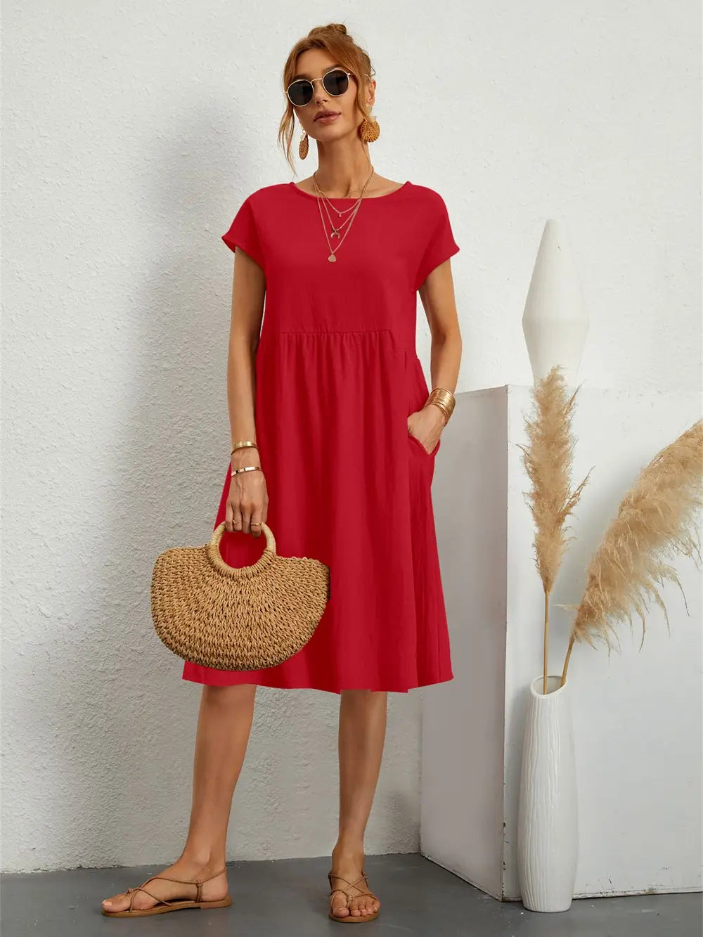 Faye – Casual Jurk met Zakken
