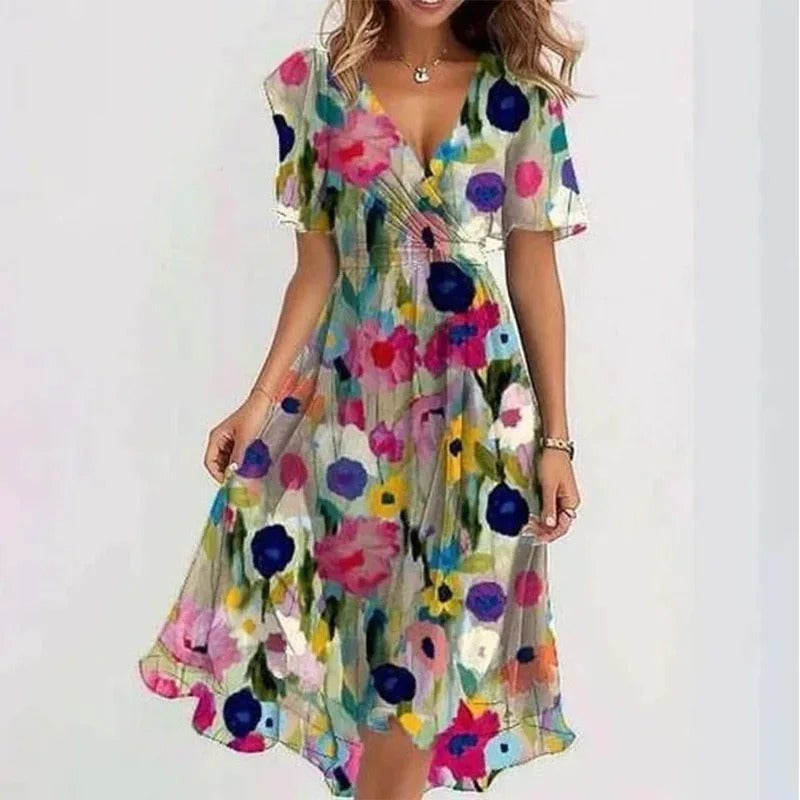 Sofia | V-hals Boho Jurk