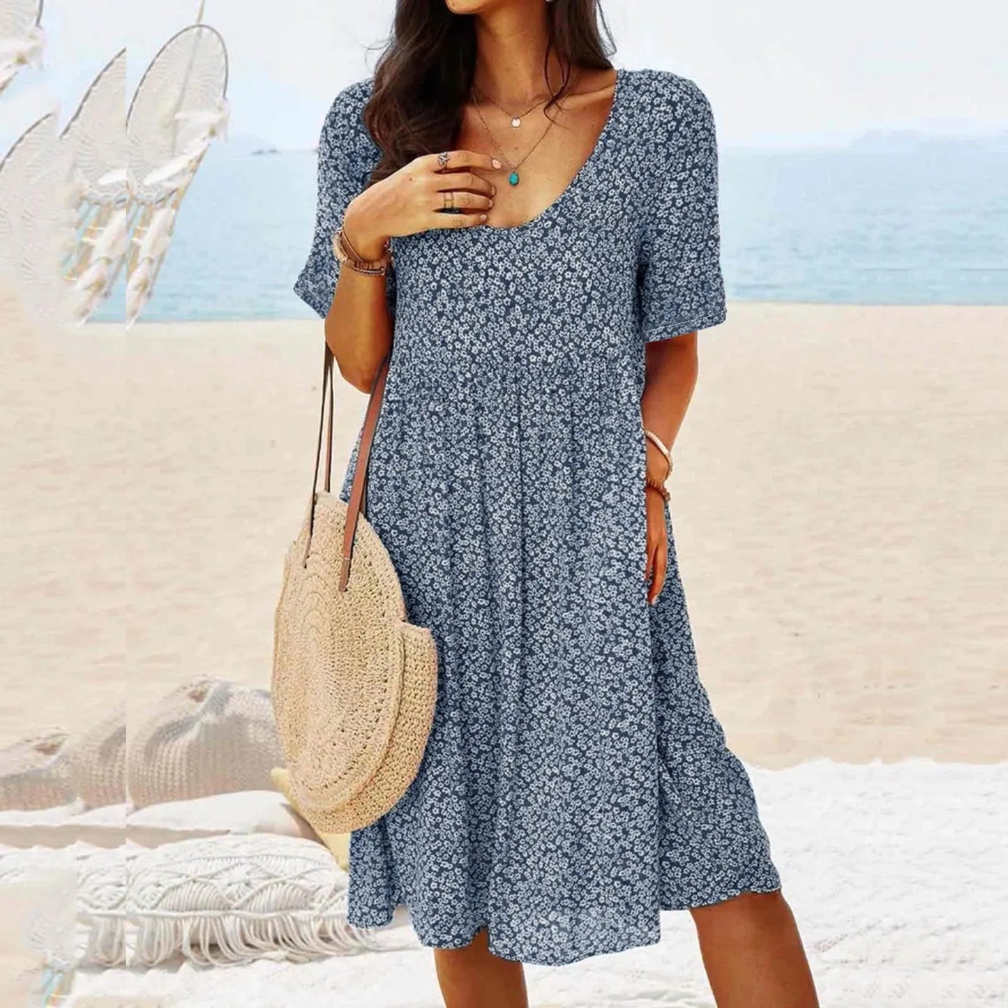 Sienna™ | Bloemenprint Boho Jurk