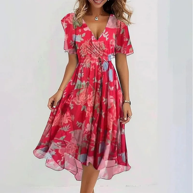 Sofia | V-hals Boho Jurk