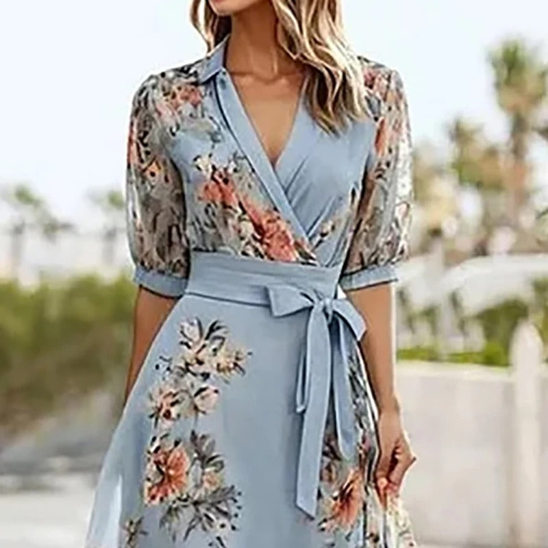 Luna | Bloemenprint Maxi Jurk