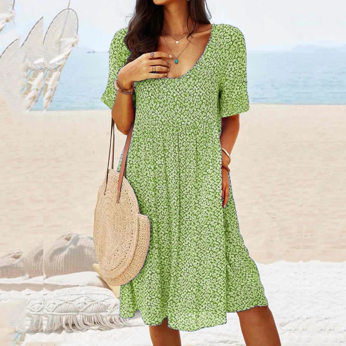 Sienna™ | Bloemenprint Boho Jurk