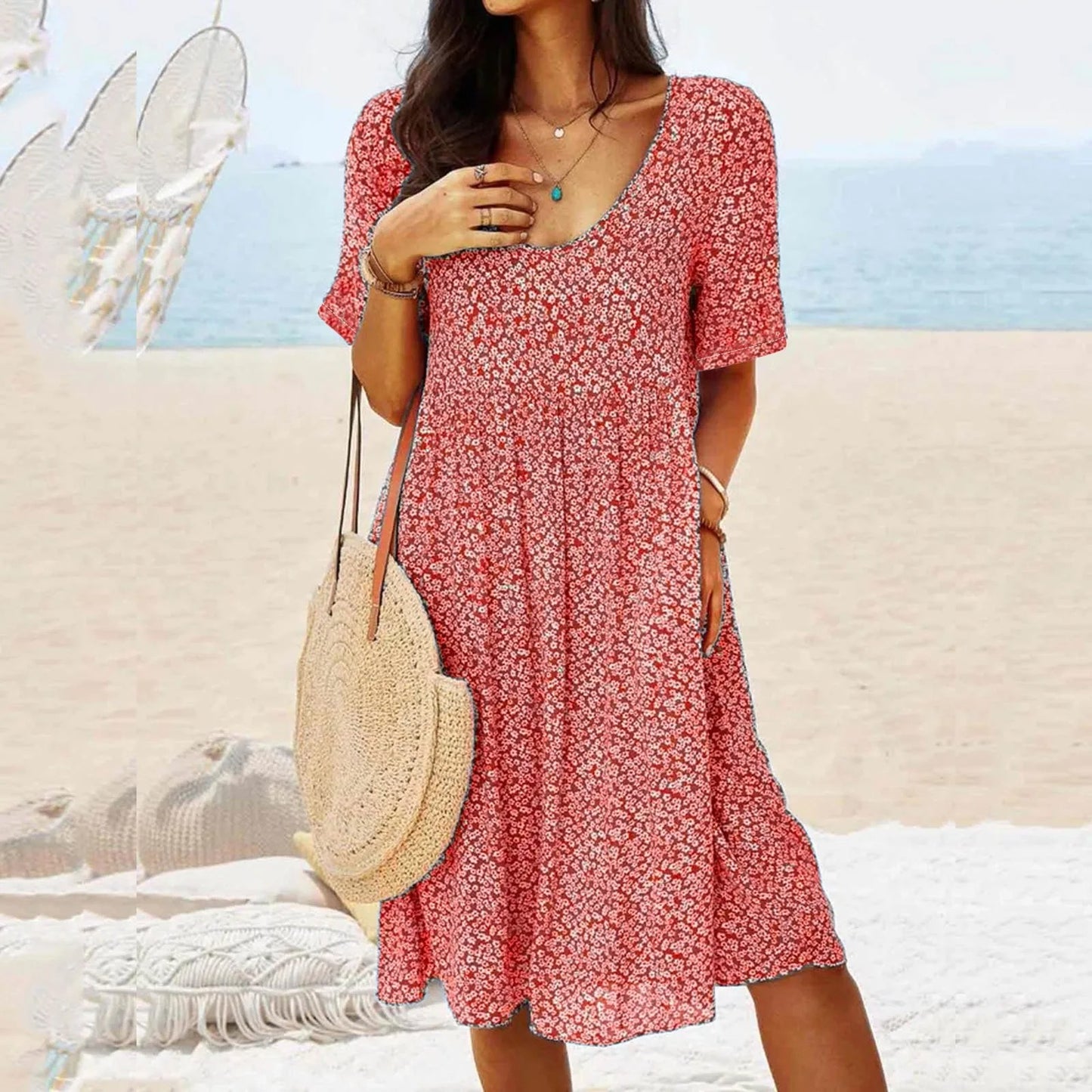 Sienna™ | Bloemenprint Boho Jurk