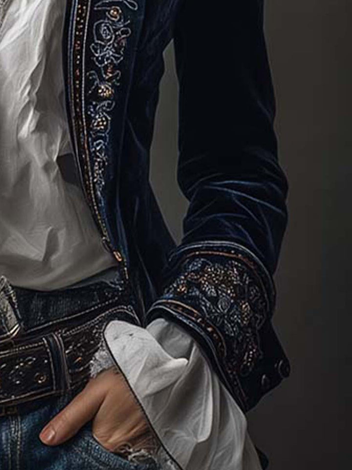 Beatrice | Embroidered Long Jacket