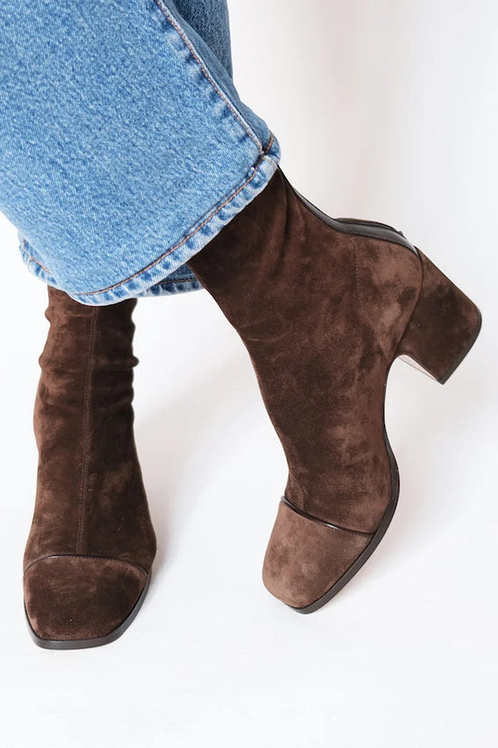 Sophie | Square Toe Heeled Boots
