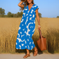 Colette | Elegante jurk met V-hals en luchtige print
