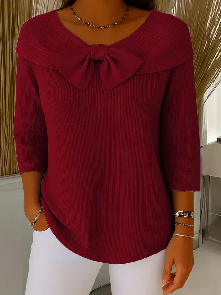 Celeste | Soft Cotton Bow Sweater