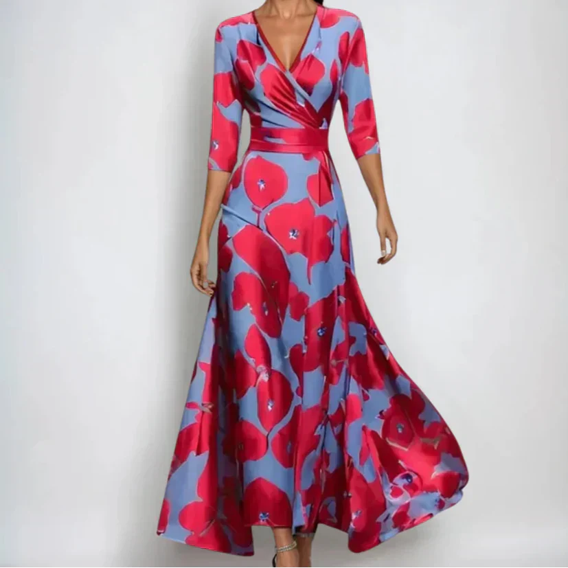 Elena | Wrap Style Midi Dress