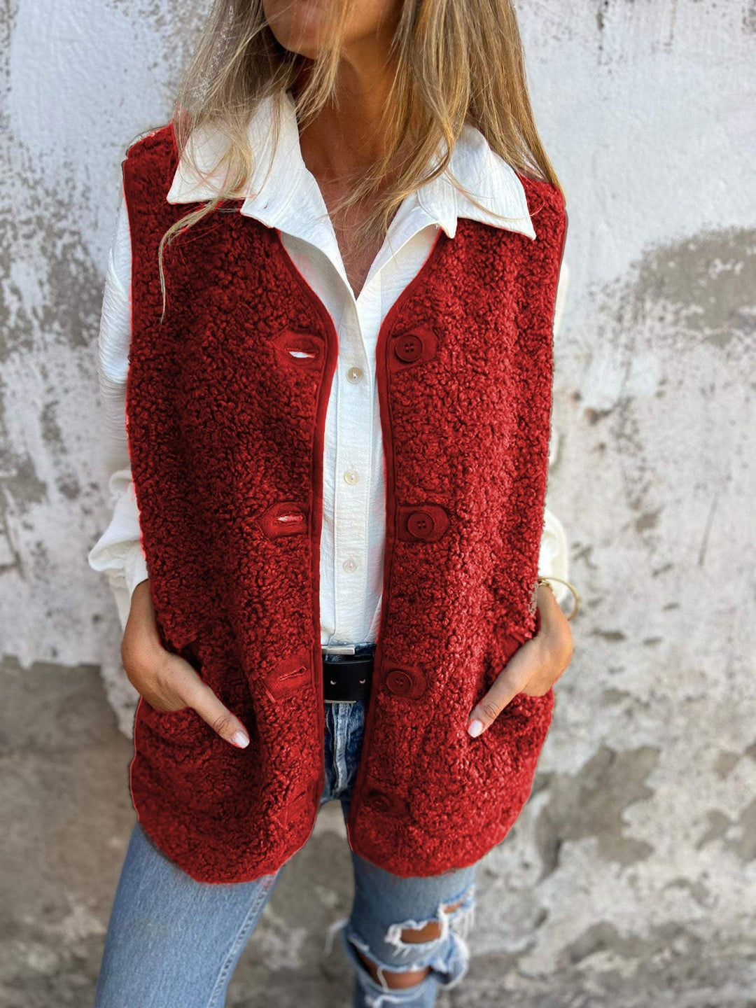 Amelia | Button Down Soft Vest
