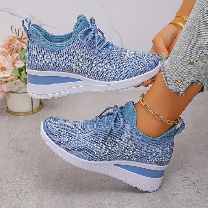 Lianne | Wedge Sneakers with Sparkle