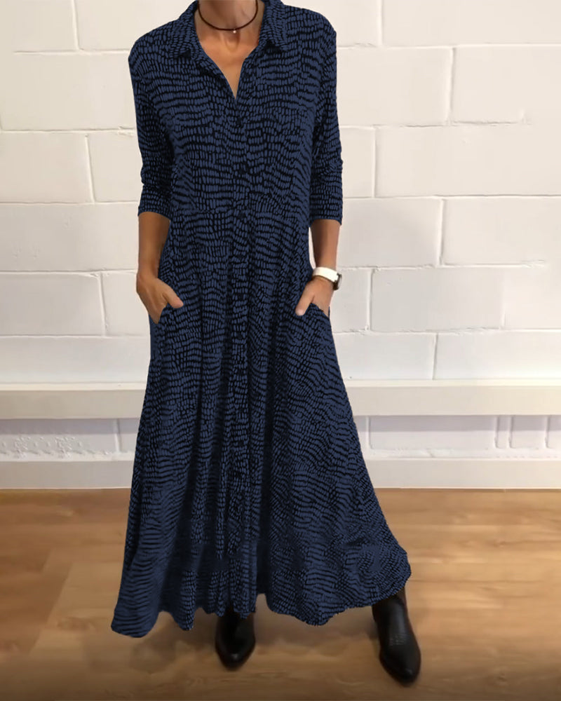 Talia | Flowing Shirt Maxi Dress