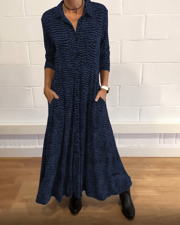 Talia | Flowing Shirt Maxi Dress