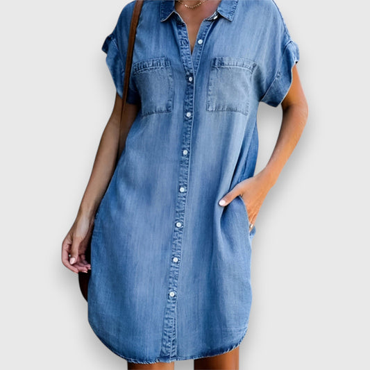 Pauline | Luchtige Denim Jurk