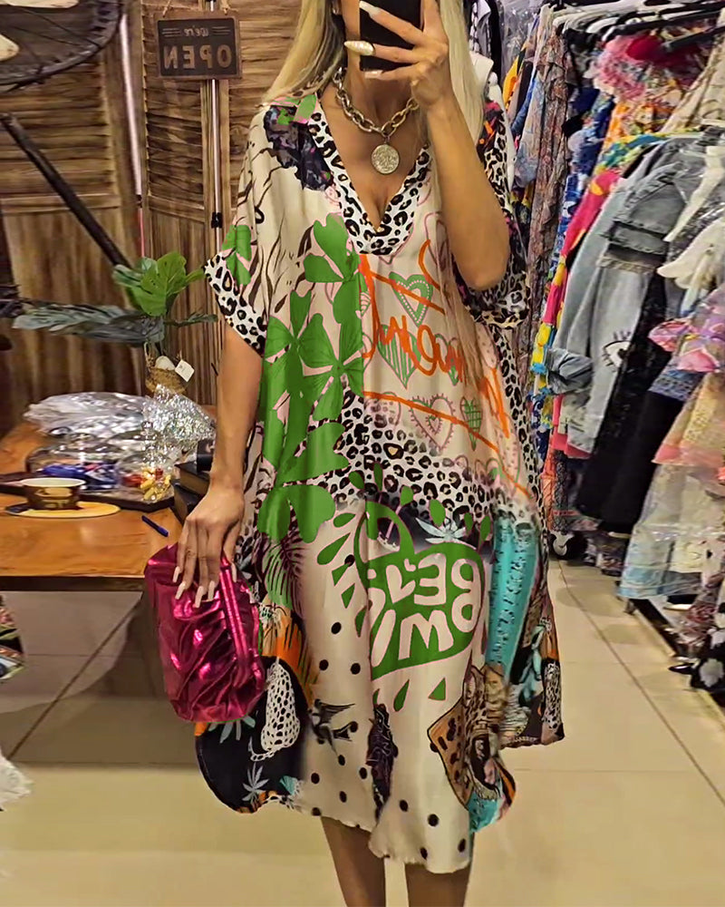 Elena - Casual Jurk met V-hals