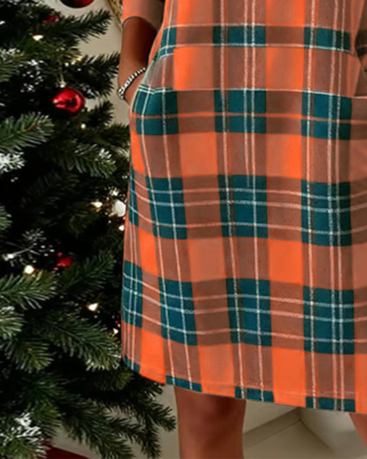 Maribel | Checkered Cotton Shift Dress