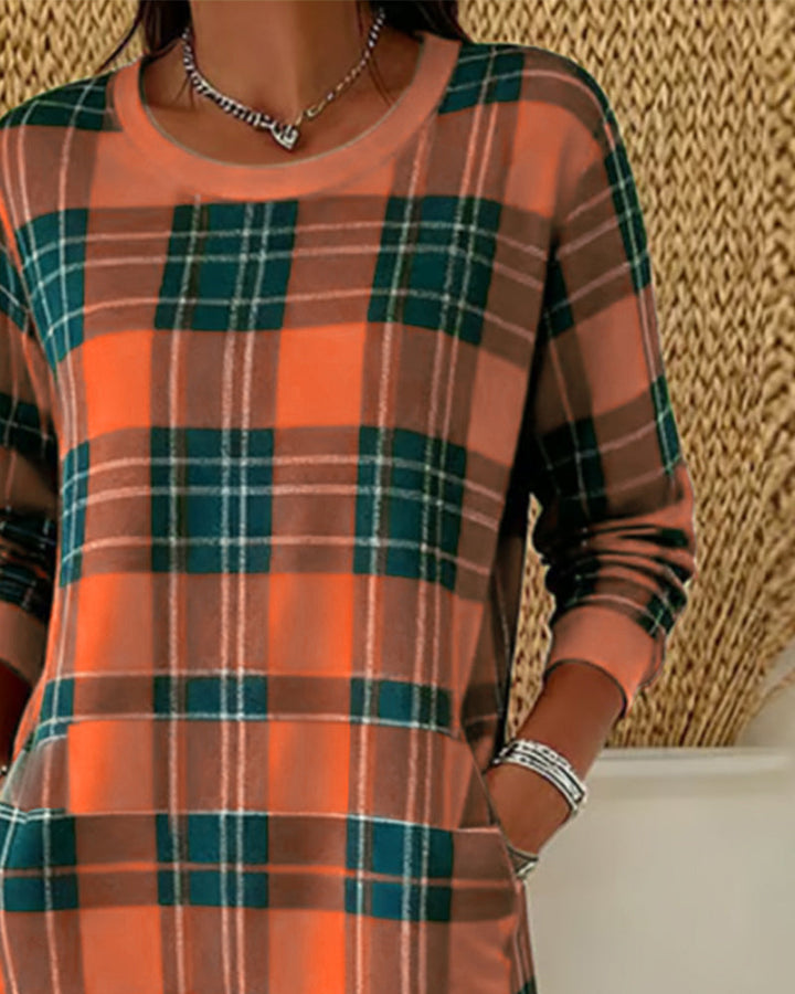 Maribel | Checkered Cotton Shift Dress