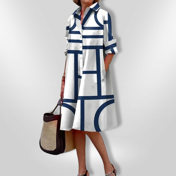 Charlotte | Geometric Midi Dress