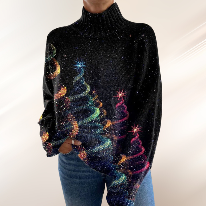 Clara | Starry Knit Sweater with Soft Seasonal Shimmer