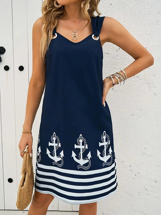 Noelle™ – Zomerjurk met Anker Print