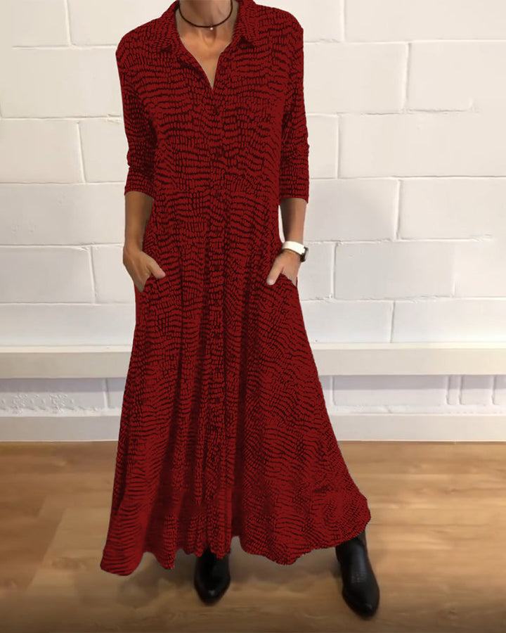Talia | Flowing Shirt Maxi Dress