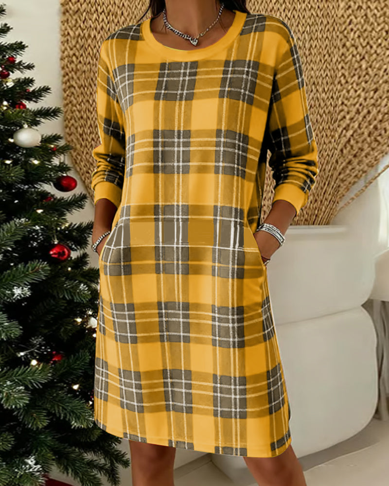 Maribel | Checkered Cotton Shift Dress