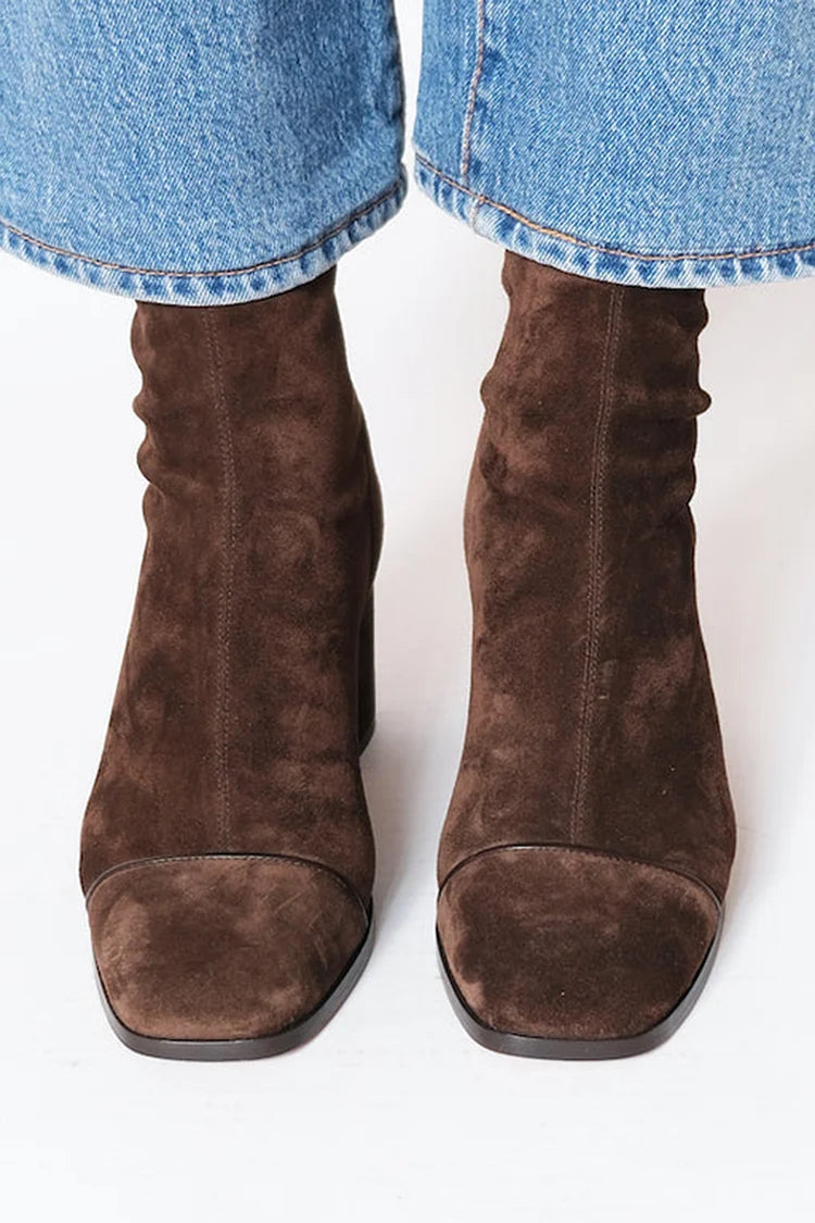 Sophie | Square Toe Heeled Boots
