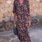 Renée | Vintage jurk met V-hals en romantische mouwen