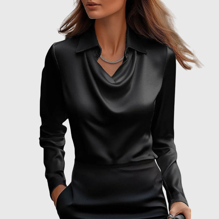 Elodie | Soft Sheen Pleated Blouse