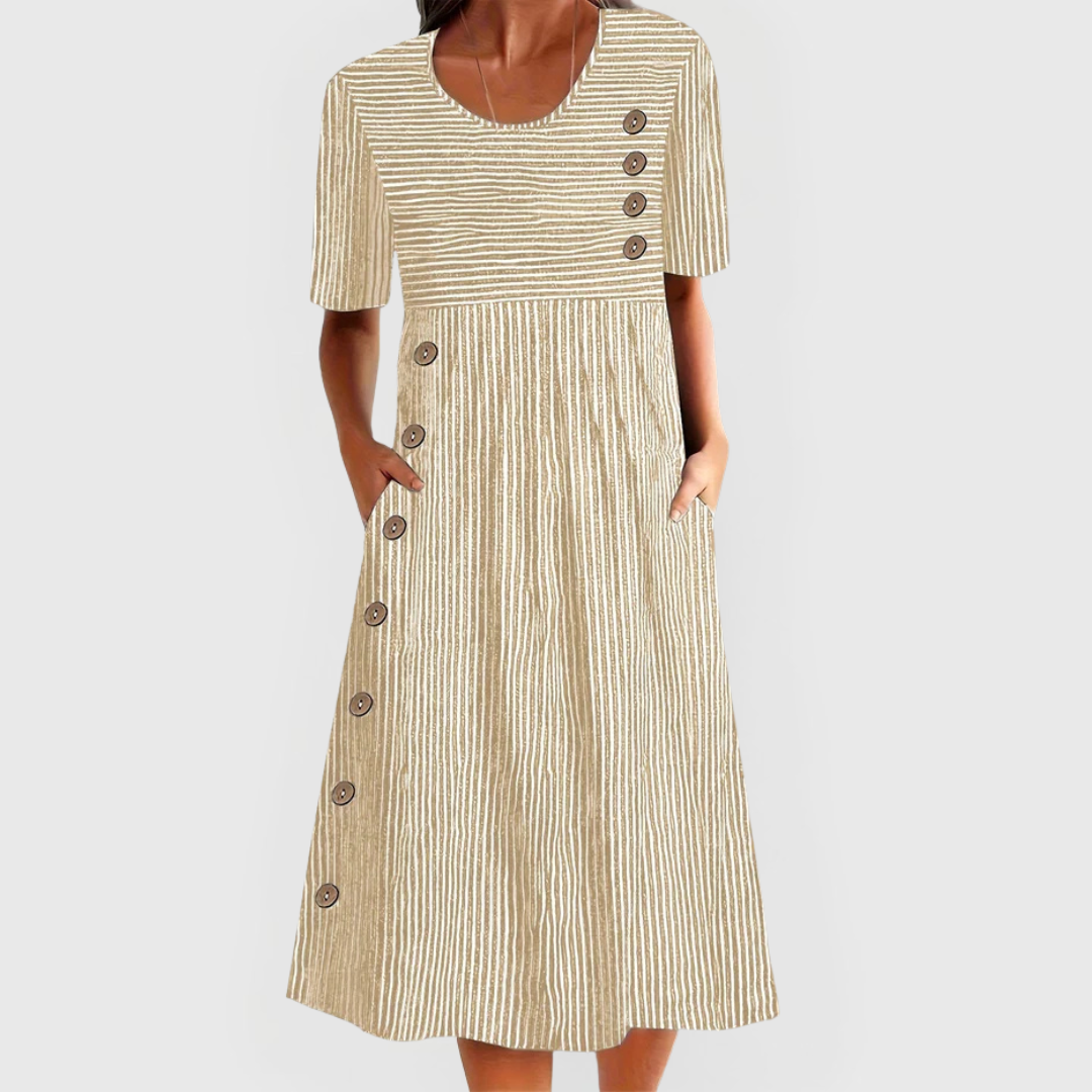 Imogen | Timeless Striped Midi Dress