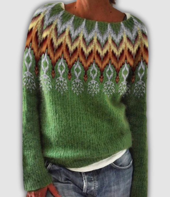Adelyn | Scandinavian Pattern Cozy Sweater