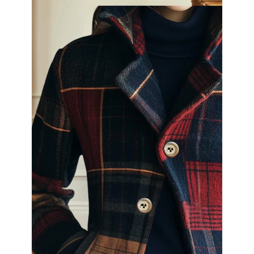 Clara | Classic Plaid Wool Jacket