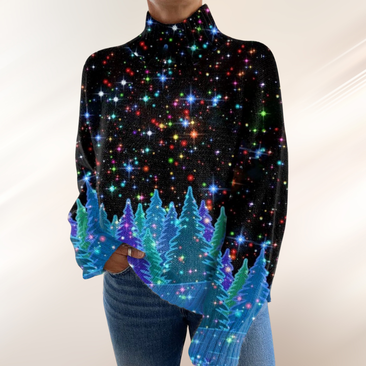 Clara | Starry Knit Sweater with Soft Seasonal Shimmer
