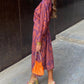 Elodie™ | Vintage Jurk met Lange Mouwen en V-Hals