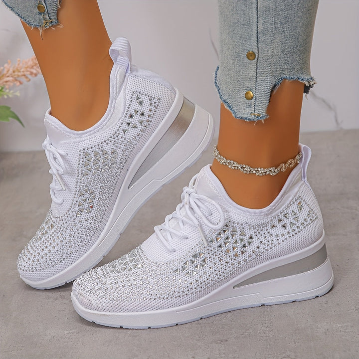 Lianne | Wedge Sneakers with Sparkle