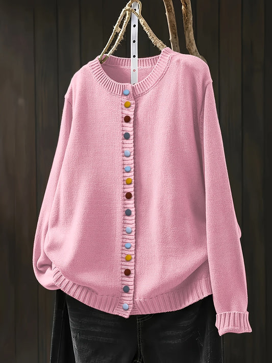 Françoise | Comfortabele cardigan met decoratieve knopen