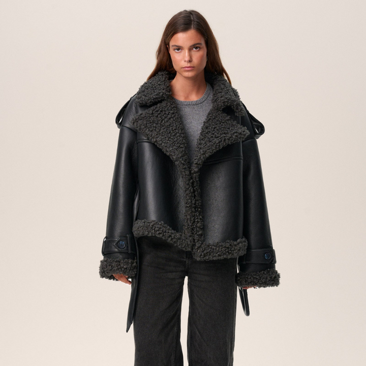 Isabelle | Belted Faux Fur Lined Coat