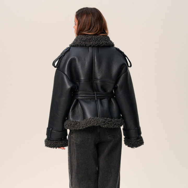 Isabelle | Belted Faux Fur Lined Coat