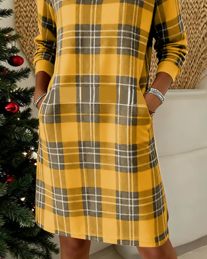 Maribel | Checkered Cotton Shift Dress