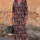 Renée | Vintage jurk met V-hals en romantische mouwen