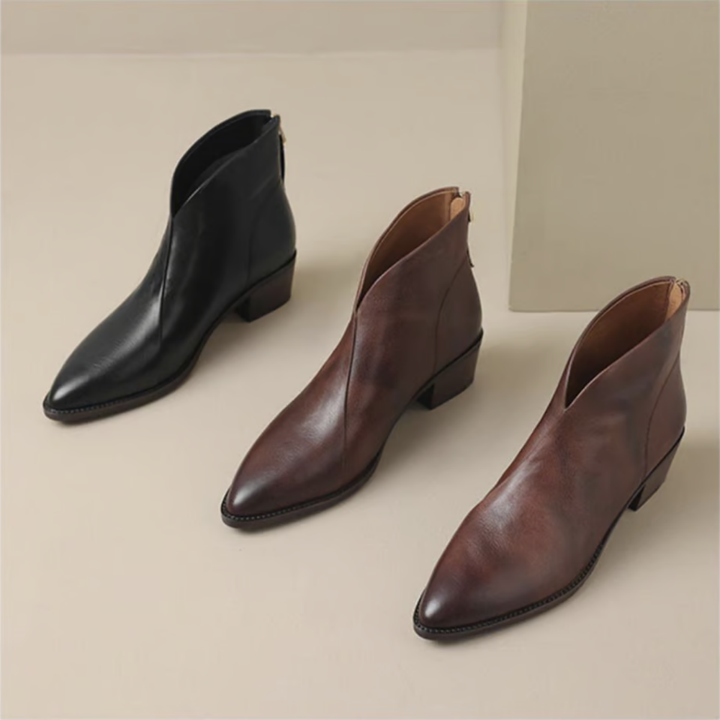 Celeste | Luxury Low Heel Ankle Boots