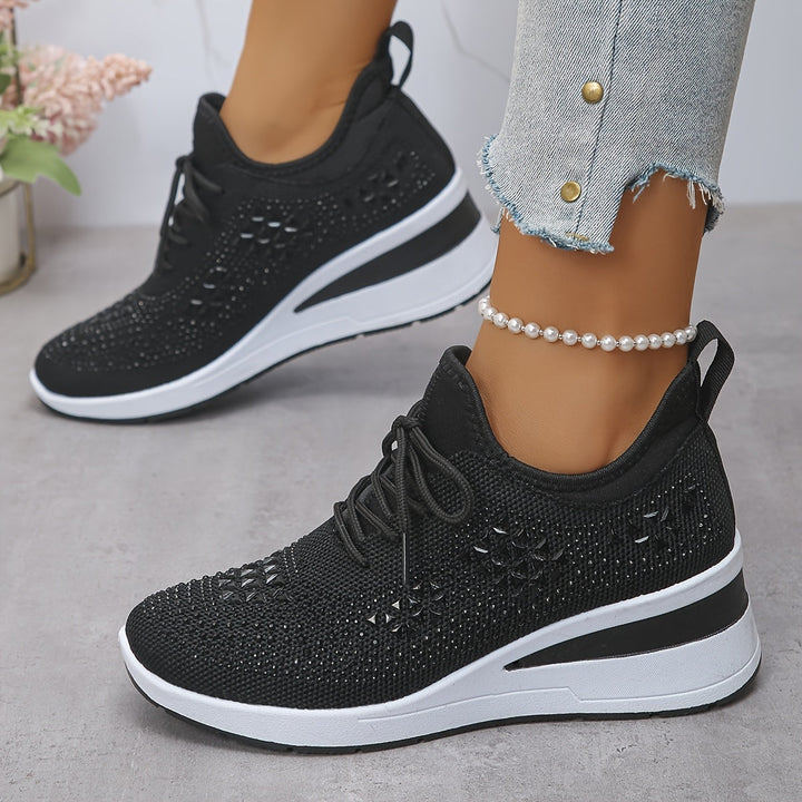 Lianne | Wedge Sneakers with Sparkle